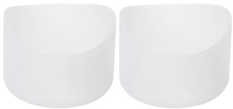 sourcing map 2pcs 7cm Protective Silicone Boot Sleeve for 12-24 oz, Water Bottle Bottom Silicone Anti-Slip Sleeve Cover, Irregular Shape Cup Accessories, Clear