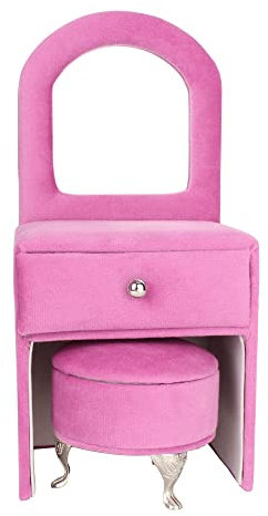 MEGAUK Mini Schminktisch für Puppenhaus Miniatur Frisiertisch Puppenmöbel Sofa Sessel Couch Schmuckkästchen Schmuckdose Schmuckbox Mini Möbel Sofa Set für Puppenzimmer