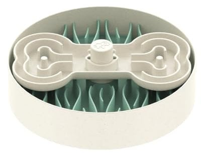 Anti-Schling Napf Hund - Trocken-, Nass- und Rohfutter Schüssel | Hunde-Futterpuzzle für Spaßige und Gesunde Mahlzeiten | Schlingnapf für Hunde mit Vier Pfoten（grün）