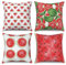 ASDCXZ Sommer Kissenbezug 40x40 cm 4er Set, Sommer Obst Rot Grün Wassermelone Weiß Sofa Dekokissen Kissenbezüge Kissenhülle Waschbar Polyester Flachs Textil Outdoor Kopfkissenbezug Kissen Bezug