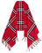 KARMA.DIEM Karierter Schal - Cashmere Merino Mix - Super Weich - 180x65cm - Unisex - Pashima/Stola/Extra Breit für Mann & Frau (Rot)