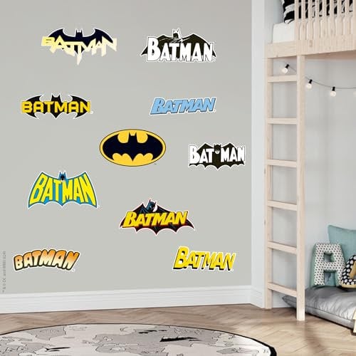 Batman™ Wall Sticker - Logos Set Wall Decal DC Superhero Art (60cm Width x 30cm Height)