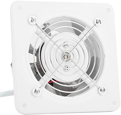 Extractor Fan 4inch Bathroom Fan Kitchen Exhaust Fan Wall Mounted Bathroom Vent Fan Low Noise Home Bathroom Kitchen Garage Air Vent Ventilation 25W 220V