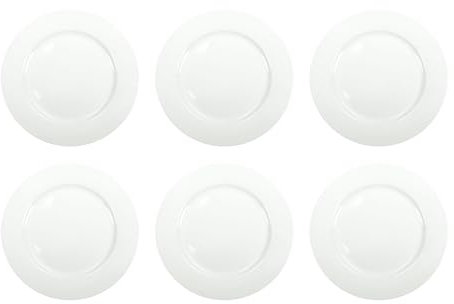 BRANDANI Piatto Piattino Frutta Colazione Total White 19cm Set 6 Pezzi Bianco New Bone