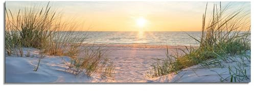 REINDERS Wandbild, Golden Hour, Wohnzimmer, Bilder, Wanddeko, Room Decor, MDF, Beige, 52x156cm