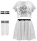LOLANTA Tanzoutfits mit Pailletten für Mädchen, glitzernde Jazz Hip Hop Tanzkleidung, bauchfreie Oberteile mit Rock, Silber, 11-12 Jahre, 160