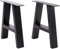 INMOZATA Tischbeine Metall 2 Stück A Form Tischfüße Schwarz Tischgestell DIY Möbelfüße für Schreibtisch Couchtisch Esstisch Sitzbank B60 x H71 cm