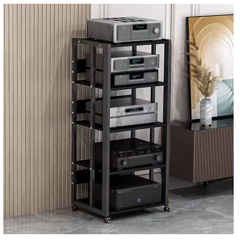 mobile stereo hi fi rack hifi Supporto Multimediale Da Soggiorno A 5 Livelli For Console Di Gioco, Grande Torre Audio Video Mobile Mobile For Componenti For Centro Di Intrattenimento Home Theater, Rip