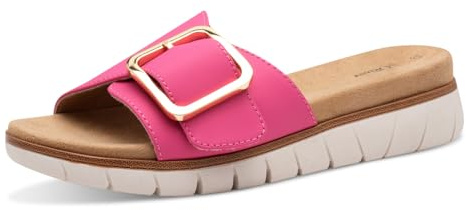 s.Oliver Damen Pantoletten mit Plateau Vegan, Rosa (Fuxia), 41 EU
