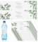 50pcs Wedding Water Bottle Labels, Greenery Floral Leaves Waterproof Thank You Water Bottle Wrap Stickers for Wedding Decoration Baby Shower Birthday Engagement Party Supplies (Style 3)