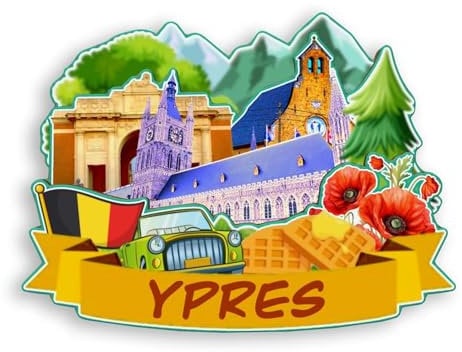 Quwsne Refrigerator Magnet Ypres Belgium Fridge Magnet City Travel Souvenirs Tourist Gifts 3D Classic Landmarks Handmade Crafts Home Decoration -2019