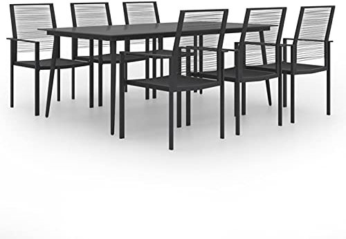 Iiaky 7-TLG. Garten-Essgruppe GartenmöBel Set Gartenset Tisch Und StüHle Garten Essgruppe Lounge Set