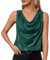 Berimaterry Top da donna con paillettes elegante con scollo a V canottiera senza maniche con glitter per feste di matrimonio scintillante gilet Outwear gilet scintillante canotta canotta da ballo