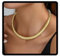 Jascatin Titanium Steel Rhread Choker Necklace Gold Exaggerated Thick Necklace Chain for Women