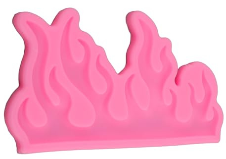 RIZGHWOY 3 Stück Flammen-Fondant-Formen, Feuer-Kuchendekorations-Silikonformen, die Ihre Süßigkeiten Verschönern und für Verschiedene Küchenanwendungen Geeignet Sind
