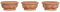 Biscottini Lot de 3 pots en terre cuite artisanale, fabriqués en Italie, 30 x 14 x 30 cm, jardinière ronde pour plantes – pots décoratifs extérieurs et intérieurs – bol en terre cuite pour fleurs –
