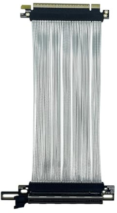 JMT PCIE 5.0 X16 - Cable de extensión de tarjeta gráfica 270° GEN5 64GBS no destructivo 16AD5 compatible con chasis 217e NZXT H1 (25 cm)