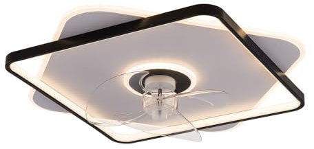 18.5 Zoll Deckenventilator mit Licht Ceiling Fan with Light Deckenventilatoren 6 Stufen Windgeschwindigkeit 1-2h Zeitschaltbereich für Schlafzimmer Wohnzimmer Küche für 10-15m²