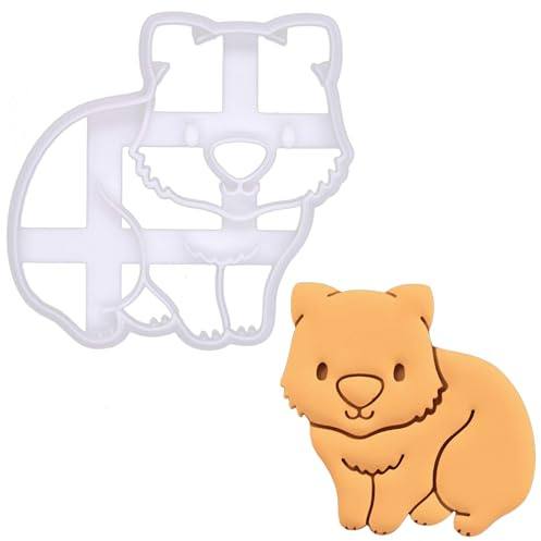 BAKERLOGY Kawaii Wombat Ausstechform – Tierische Kekse backen, Detailliertes Design für Fondant, Teig, Ton, Ideal für Bastelprojekte – Ausstecher Keksausstecher