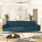 ChicAbode Schlafsofa Sofabett Gästesofa Schlafcouch Schlafsofa Bettsofa 2-Sitzer mit 2 Kissen Blau Samt