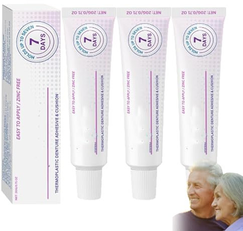 Adheza Zahnkleber, Adheza Zahnersatz-Kleber, 𝐀𝐝𝐡𝐞𝐳𝐚 thermoplastischer Kleber, Adhérence Prothèse Longue Durée (3 pcs)