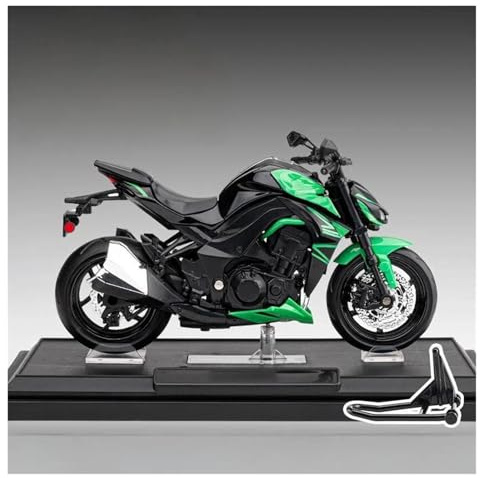 Modello Moto Collezione per KA&WASAKI Z1000 Z 1000 Modellino di Motocicletta in Metallo Pressofuso(Verde)