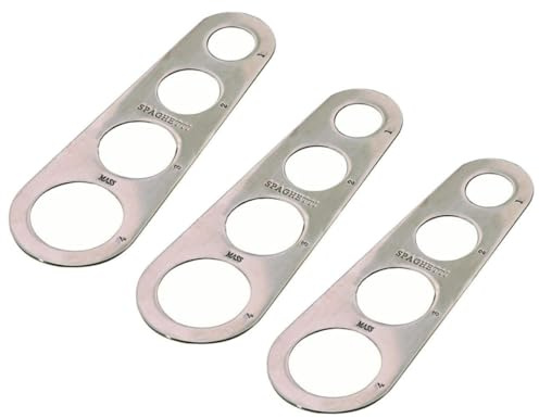 DECORNIJIA 3 pezzi Misuratore Spaghetti Acciaio per Porzioni Precise Strumento Cucina per Dosaggio Pasta da Persone Utile per Controllo Porzioni e Dieta