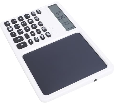 Generic 12 Digits Talking Calculator with Writing Pad, Multifunctional Calculator for Home Office, 253x159x22.5mm - Convenient for Daily Needs (White)