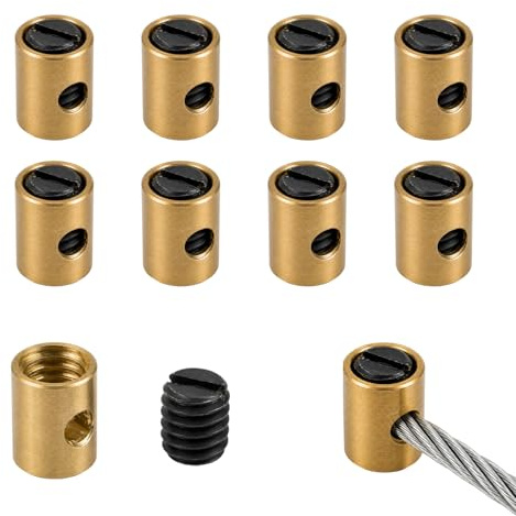 FortuneGlobe Serre-Câble de Gaz Accélérateur Universel Ø5x6mm - Lot de 4 Pièces pour Scooter 50cc, Moto, Tondeuse à Gazon