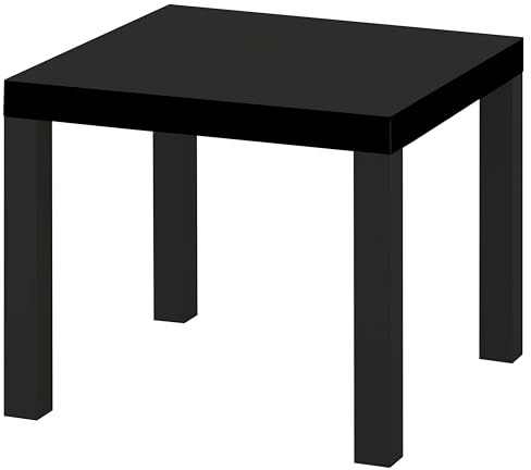 LUMASOUL Couchtisch Schwarz 55 x 55 x 45 Beistelltisch Kaffeetisch | Sofatisch Wohnzimmertisch Quadratisch kleiner Tisch Schwarz