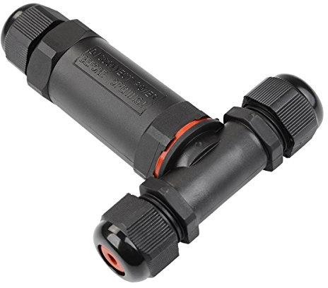 allpondsolutions Waterproof Power Cable Connector Joint Submersible Water Pond 3 Core CE / IP68 112mm T-Connector