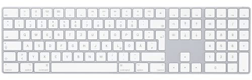 Apple Magic Keyboard with Numeric Keypad (Wireless, Rechargable) - German - Silver