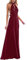 Womens Bridesmaid Elegant Convertible Transformer Infinity Multi Way Wrap Solid Color Cocktail Dress Off Shoulder V Neck Bandage Long Maxi Dress XL Burgundy 14-16