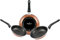 MAGEFESA Copper Juego de 3 sartenes (24/26/28) cm. Exterior Color Cobre. Antiadherente bicapa Reforzado Efecto Piedra, aptas para Todo Tipo de cocinas, Especial inducción. 50% de Ahorro energético.