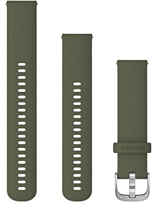 Garmin Schnellwechsel-Armband 20mm, passend für Venu, Venu 2Plus, Venu SQ/ SQ2, vivoactive 3/ 5, vivomove- Serie, Forerunner 55/ 245/ 645, Approach S40/ S42/ S12, D2 Air