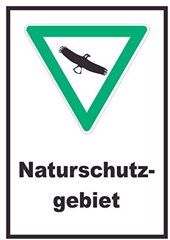 HB-Druck Naturschutzgebiet Schild A6 Rückseite selbstklebend