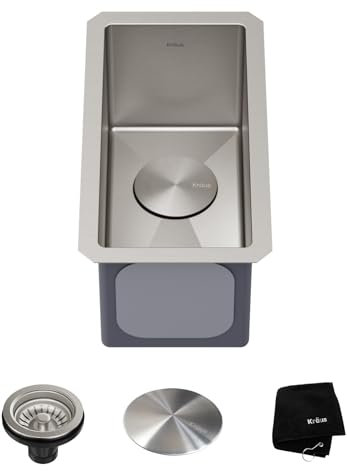 Kraus Standart PRO KHU101-10 Fregadero de cocina de acero inoxidable calibre 16 de calibre 16, 10 pulgadas