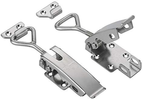 FTsolid [2er Set] einstellbarer Spannverschluss aus Edelstahl ESS3 Kistenverschluss rostfrei verstellbar Hebelverschluss Sicherheitsverschluss