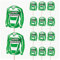 AK Giftshop Football Birthday Cupcakes Cake Food Decorations Picks Toppers - Shirts SCOTTISH TEAM COLOURS (pack of 14) (CELTIC COLOURS)