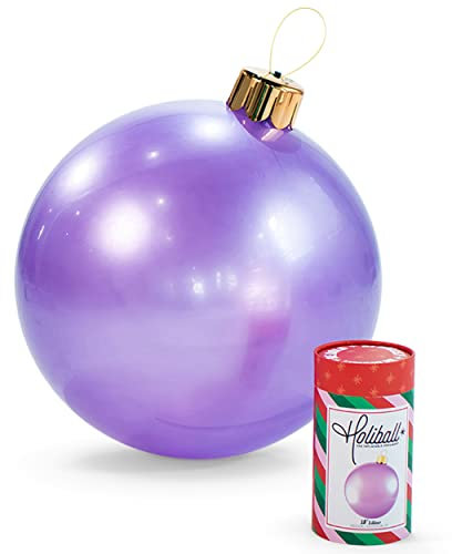 Holiball Aufblasbare Feiertagsdekoration – Innen- und Außenbereich – wiederverwendbar und lagerfreundlich – die ultimative Urlaubsdekoration – 45,7 cm – Flieder