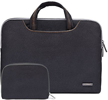 fdsmall 11,6 Zoll Laptop-Hülle,Canvas Computer Bag Case Protective Notebook Case Briefcase Cover Carrying Case Compatible with MacBook Air, MacBook Pro, Tablet PC, Ultrabook, Netbook (Schwarz)