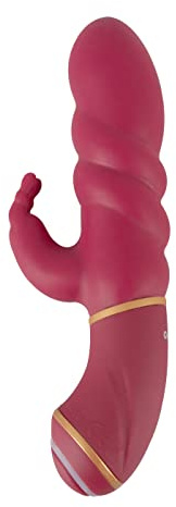 ORION Rabbit-Vibrator - intensiver Bunny-Vibrator für Frauen, mit Klitoris-Reizarm, 10 Vibrationsmodi, erregender Reizstruktur, rot (bordeaux/kupfer)