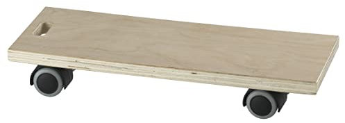 Dörner + Helmer Patinete de Transporte Multi, 395 mm x 145 mm x 70 mm, Capacidad de Carga de 80 kg, Ruedas Dobles, para Cajas y Muebles