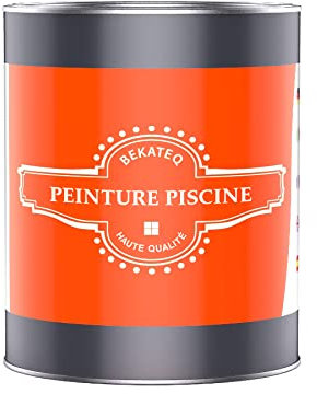 BEKATEQ LS-400 Peinture piscine 0,75 litres, Jaune soleil I Peinture satinée pour piscine, étang & fontaine en béton, maçonnerie & crépi I Revêtement en caoutchouc chloré imperméable et étanche