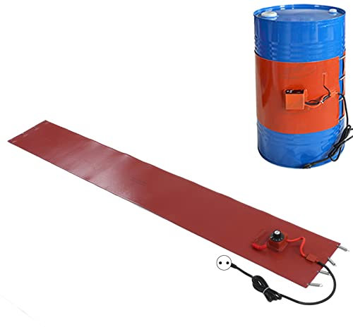 Silikon-Fassheizer, 2000W 200L Fassheizer aus Metall mit Thermostat 30-150°C, 250x1740mm, für Heizung Und Isolierung Von Ölfässern, Rohren Und Wassertanks, Zusatzheizung Von Klimaanlagen