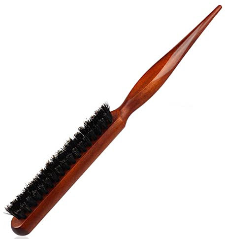 1 Stück Wildschweinborsten Bürste,Haarbürste aus Buchenholz Toupierbürste, Professional Salon Comb for Long,Boar Bristle für Langes, Dickes, Lockiges, Welliges, Trockenes Oder Geschädigtes Haar