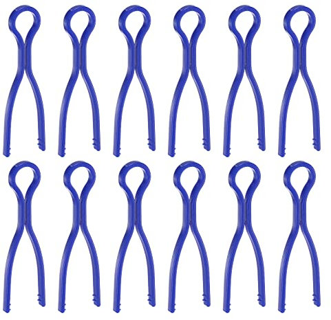sourcing map Plastik Spulenfaden Halter 30Stk Spulen Spulenhalter Set Spulenklemmen Klammern Nähmaschinen Zubehör für Fadenspule Organisieren Blau