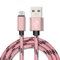 YSJJZRL Cavo USB tipo C Custodia in alluminio Nylon intrecciato Cavo dati caricabatterie rapido 2A per Samsung A50 A51 S20 S10 ecc. (1M,Rose Gold)