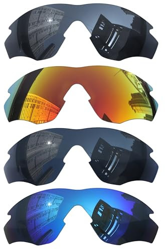 Acefrog Lot de 4 paires de verres polarisés de rechange pour lunettes de soleil Oakley M2 Frame OO9212 parfaitement ajustées, incassables, anti-rayures, Multicolore, taille unique