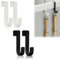 IBEIKE Over Door Hook, 4Packs Over The Door Hangers Rustproof Heavy Duty for Kitchen Bathroom Bedroom Cabinet Hanging Kitchenware Towel Coats Hats Bags, Fits 1.5-2cm Door Widths (Black+White)
